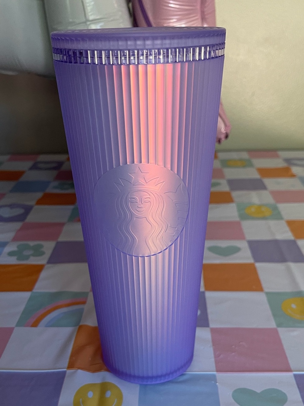 *retired* Starbucks Purple Ombre Ribbed Tumbler - Lavender to Pink